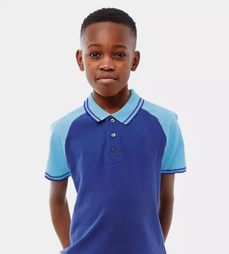 Boy's Raglan Polo Double Tip